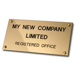 Brass Registered Office Name Plate